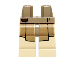 Hips and Tan Legs with Dark Tan SW Jedi Robe Pattern