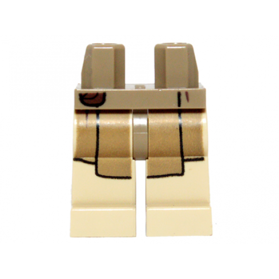 Hips and Tan Legs with Dark Tan SW Jedi Robe Pattern