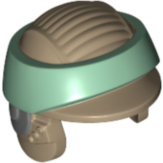 Minifigure, Headgear Helmet SW Rebel Commando with Sand Green Band Pattern