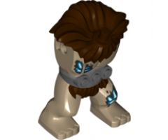 Body Giant, Mammoth with 3 Studs and Reddish Brown Mane Pattern