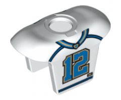 Minifigure, Body Wear Hockey Body Armor with Football Jersey and Number 12 Pattern