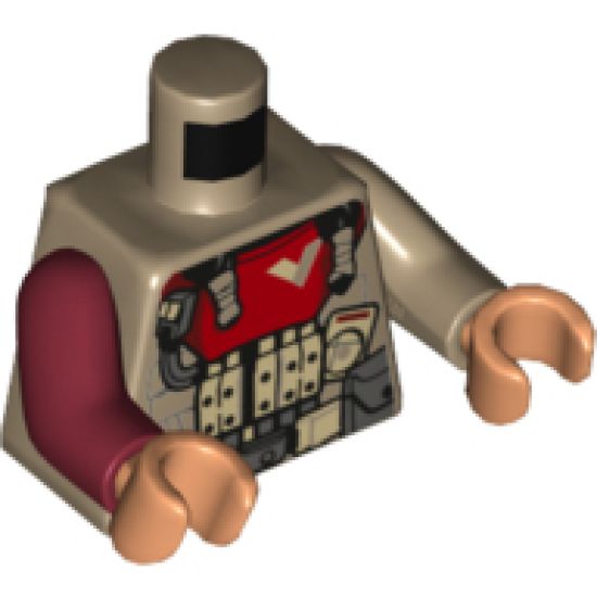 Torso SW Baze Malbus Armor Pattern / Dark Tan Arm Left / Dark Red Arm Right / Nougat Hands