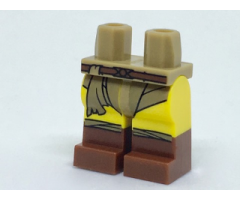 Hips and Yellow Legs with Reddish Brown Belt and Boots and Dark Tan Loincloth Pattern