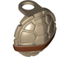 Minifigure, Body Wear Turtle Shell with Dark Brown Horizontal Belt Pattern