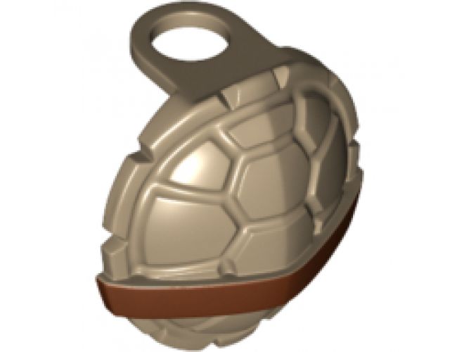 Minifigure, Body Wear Turtle Shell with Dark Brown Horizontal Belt Pattern