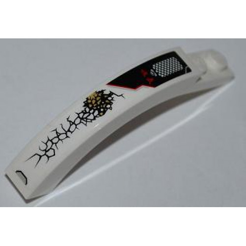 Arch 1 x 6 x 3 1/3 Curved Top with Grille, Asian Characters and Cracks Pattern Model Left Side (Sticker) - Set 9449