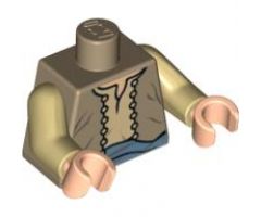 Torso Merchant Vest with Gold Buttons over Tan Shirt Pattern / Tan Arms / Light Nougat Hands