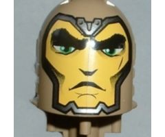 Large Figure Part Head with Kentis, Sir Pattern