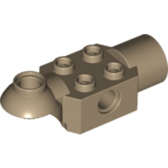 Technic, Brick Modified 2 x 2 with Pin Hole, Rotation Joint Ball Half (Horizontal Top), Rotation Joint Socket