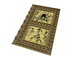 Tile, Modified 10 x 16 with Studs on Edges and Bar Handles with Tan Brick Wall, Leaves, Window, Climbing Plants and Minifigure Pattern (Stickers) - Set 76384