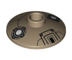 Dish 2 x 2 Inverted (Radar) with Machinery Pattern (Dalek Head)