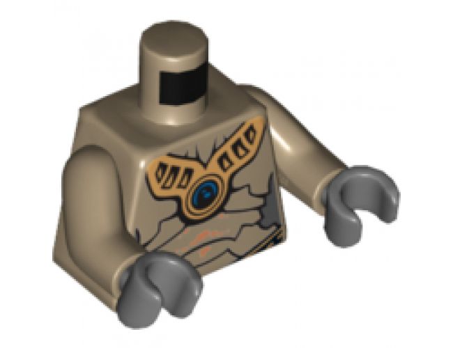 Torso SW Geonosian Pattern (7959) / Dark Tan Arms / Dark Bluish Gray Hands