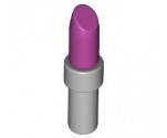 Minifigure, Utensil Lipstick with Light Bluish Gray Handle Pattern