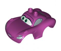 Duplo, Vehicle Car Body 2 Top Studs Sports Coupe Wide with Cars Holley Shiftwell Pattern