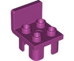 Duplo, Furniture Chair with 4 Studs and Squared Back