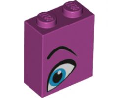 Brick 1 x 2 x 2 with Inside Stud Holder with Eyebrow and Left Eye Pattern (Queen Watevra Wa'Nabi)