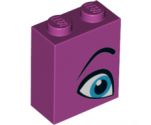Brick 1 x 2 x 2 with Inside Stud Holder with Eyebrow and Right Eye Pattern (Queen Watevra Wa'Nabi)