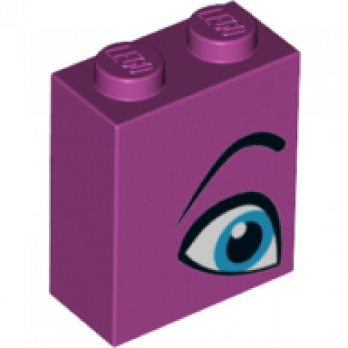 Brick 1 x 2 x 2 with Inside Stud Holder with Eyebrow and Right Eye Pattern (Queen Watevra Wa'Nabi)