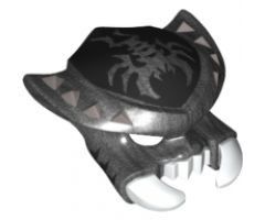Minifigure, Headgear Mask Scorpion with White Fangs and Pincers, Silver Spikes and Scorpion Emblem Pattern