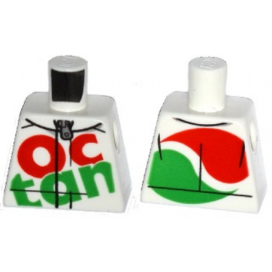 Torso Octan Logo Race Suit with Silver Zipper Pattern