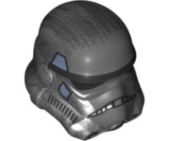 Minifigure, Headgear Helmet SW Stormtrooper, 2 Chin Holes, Dark Bluish Gray and Sand Blue Pattern (Shadow Stormtrooper)