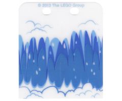 Plastic Rectangle 6 x 7 with Waterfall Pattern