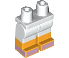 Hips and Legs with Bright Light Orange Lower Legs and Bright Pink Feet Pattern