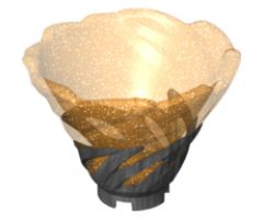 Tornado Spiral with Molded Glitter Trans-Orange Top Pattern