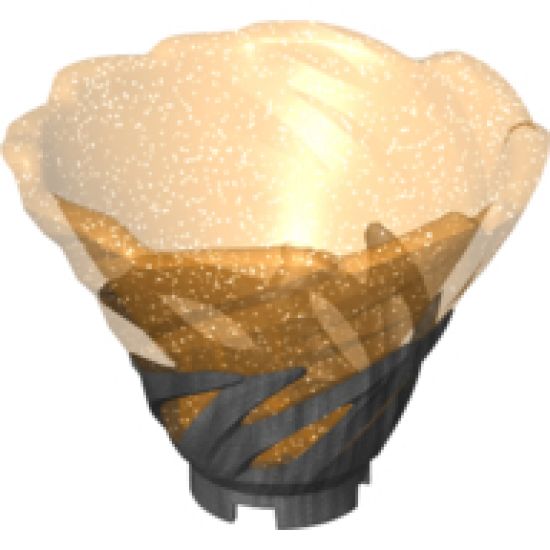 Tornado Spiral with Molded Glitter Trans-Orange Top Pattern