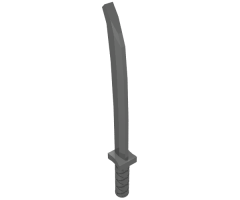 Minifigure, Weapon Sword, Shamshir/Katana (Square Guard) with Uncapped Pommel and Hole in Hilt