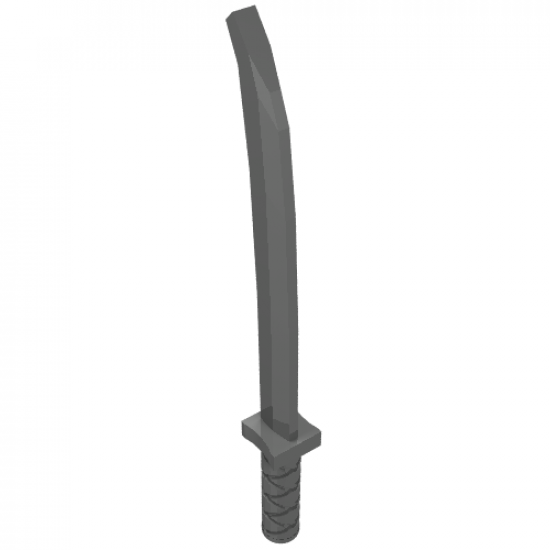 Minifigure, Weapon Sword, Shamshir/Katana (Square Guard) with Uncapped Pommel and Hole in Hilt