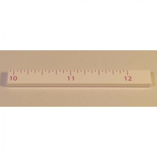 Tile 1 x 8 with Ruler INCH 10 - 12 Pattern