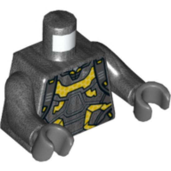Torso Ant-Man Silver Armor and Yellow Honeycomb Pattern / Pearl Dark Gray Arms / Dark Bluish Gray Hands