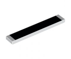 Tile 1 x 6 with Black Rectangle Pattern