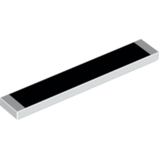 Tile 1 x 6 with Black Rectangle Pattern