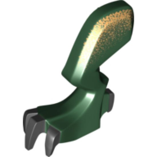 Animal, Body Part Dragon Leg (Fantasy Era) Left with Black Claws and Metallic Gold Hip Pattern