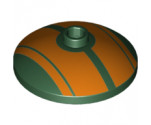 Dish 3 x 3 Inverted (Radar) with Orange Stripes Pattern
