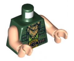 Torso Vest with Checkered Bandana and Ammunition Belt Pattern / Light Nougat Arms / Light Nougat Hands