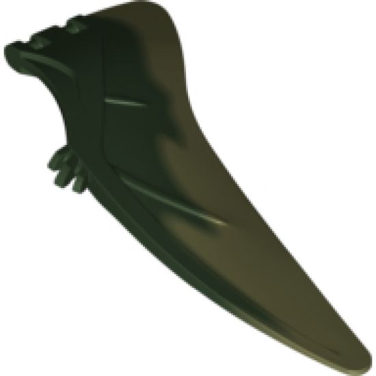 Animal, Body Part Dinosaur Wing Pteranodon - Left with Marbled Olive Green Edge Pattern