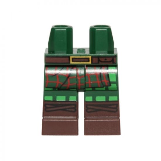 Hips and Legs with Tartan Kilt, Dark Brown Belt and Boots Pattern