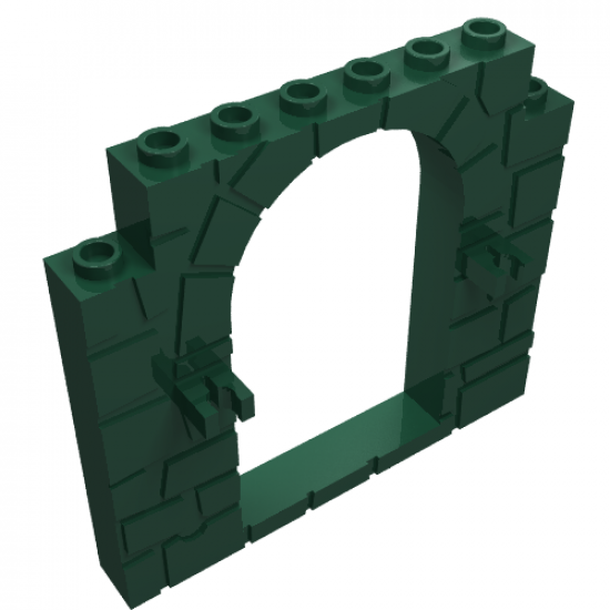 Door, Frame 1 x 8 x 6 with Stone Pattern and Clips
