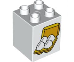 Duplo, Brick 2 x 2 x 2 with 4 Eggs in Box Pattern