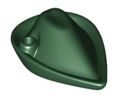 Minifigure, Headgear Hat, Forestmen's (Reissue with Blind Hole for Feather)