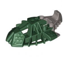 Bionicle Foot Toa Inika Elliptical with Marbled Pearl Light Gray Pattern (53551)