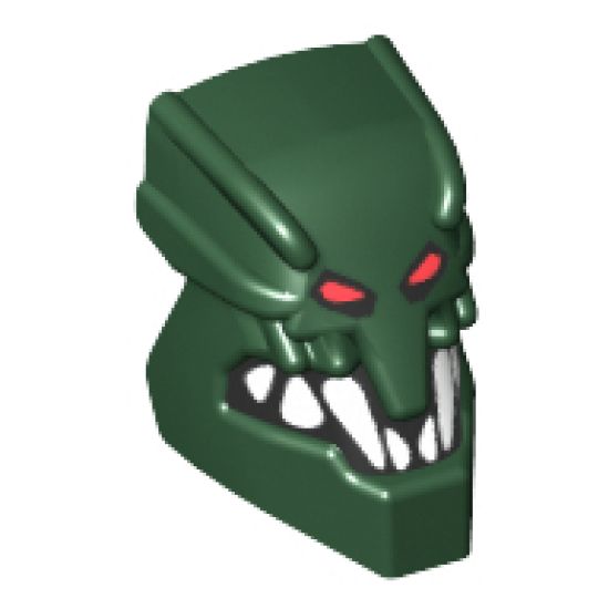 Minifigure, Head, Modified Bionicle Piraka Zaktan with Eyes and Teeth Pattern