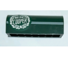 Slope, Curved 1 x 4 x 1 1/3 with 2 Thin White Stripes and 'MINI COOPER' Logo Pattern Model Right Side (Sticker) - Set 10242