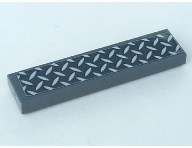 Tile 1 x 4 with Tread Plate Pattern (Sticker) - Set 75927