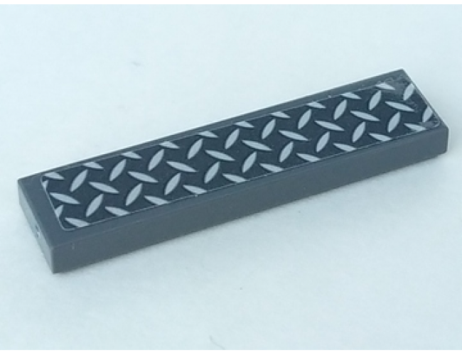 Tile 1 x 4 with Tread Plate Pattern (Sticker) - Set 75927