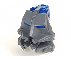 Bionicle Head Connector Block 3 x 4 x 1 2/3 with Trans-Dark Blue Bionicle Head Connector Block Eye/Brain Stalk (32553 / 32554)