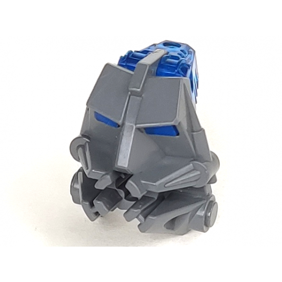 Bionicle Head Connector Block 3 x 4 x 1 2/3 with Trans-Dark Blue Bionicle Head Connector Block Eye/Brain Stalk (32553 / 32554)